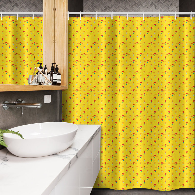 Shower Curtain with Hooks Included, 78"H x 54"W
