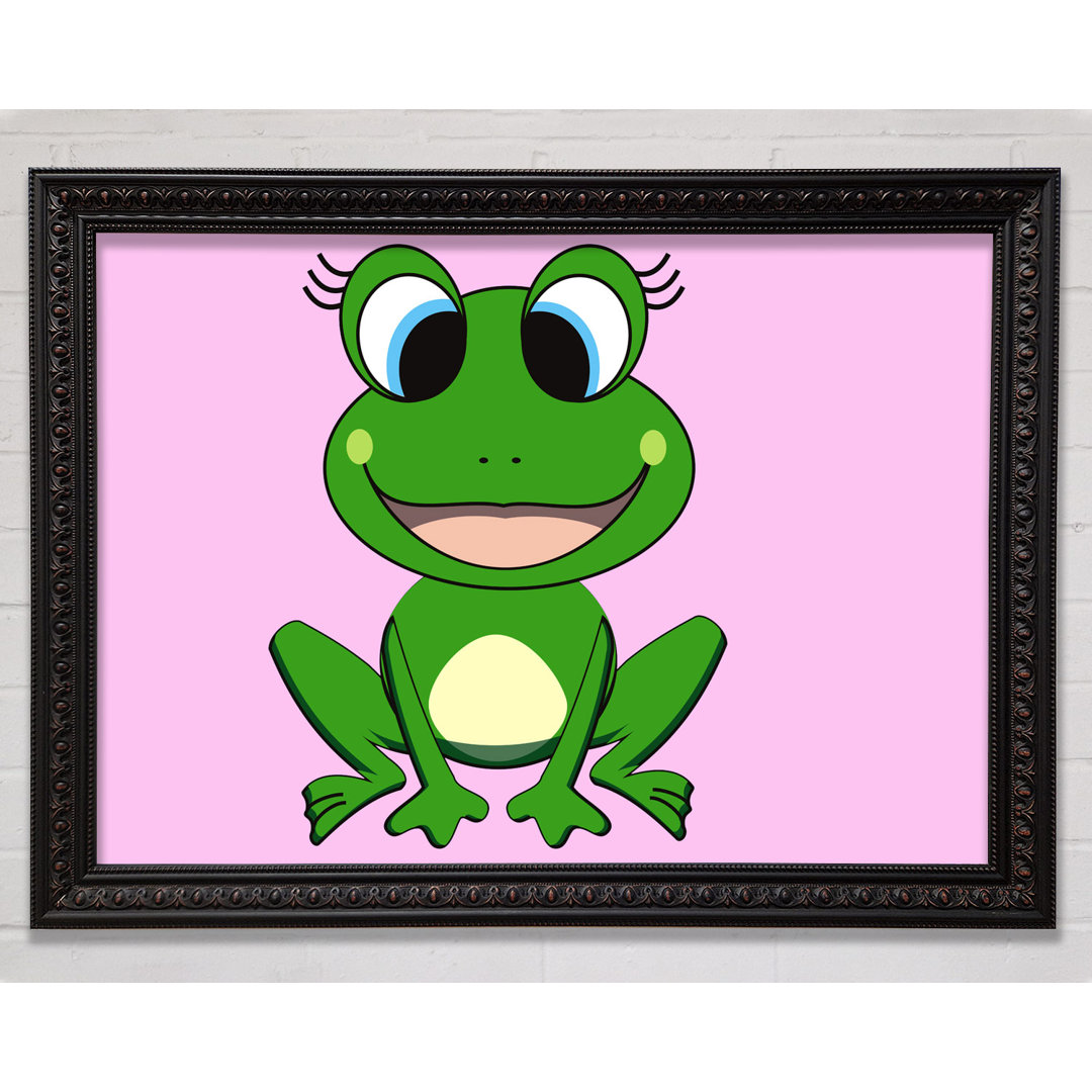 Happy Frog Ready - Einzelner Bilderrahmen Druck