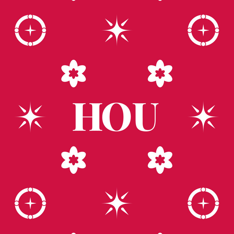 Oreiller Houston Basketball en faux lin 20 po x 14 po, Rose / blanc 