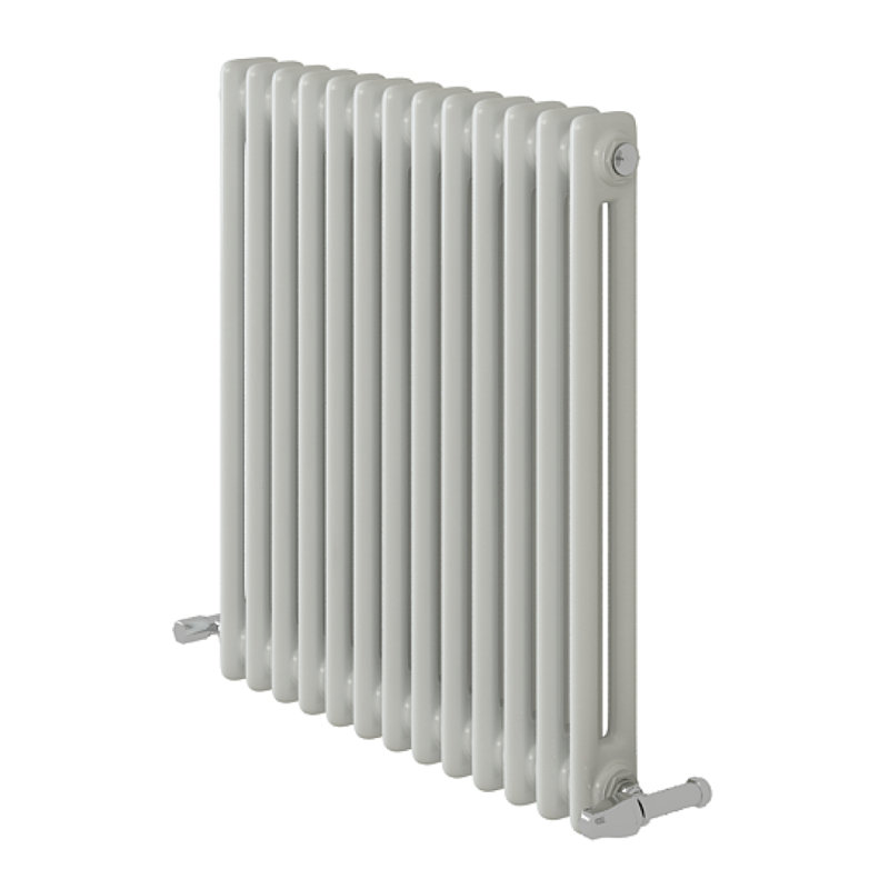 iBathUK Radiator + Angled Valve, White, 600cm H x 605cm W x 70cm D, 2