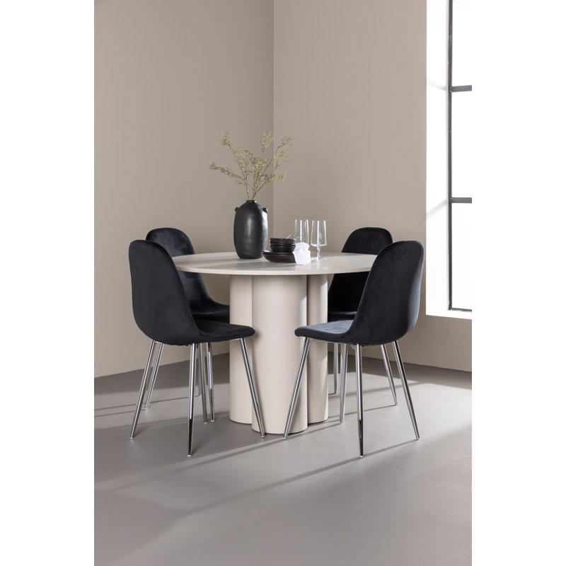 Dalvin 4 - Person Dining Set, Beige
