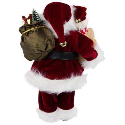 Santa Claus Christmas Figure with Gift Bag