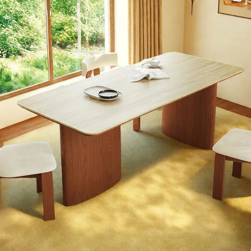 Retro household dining table, 29.53"H x 70.87"L x 31.5"W