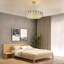 Lustre en cristal doré à 3 niveaux avec 12 lumières, luminaire suspendu moderne à hauteur réglable pour vestibule de salon de salle à manger, éclairage de plafond à intensité variable avec cristaux K9