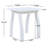 White Pu Weather - End Table, 19X15x18.72 Inches, Wood, Good For Living Room Decor Table Made Of 19X15 Inch Surface Charging And Display-1186769214