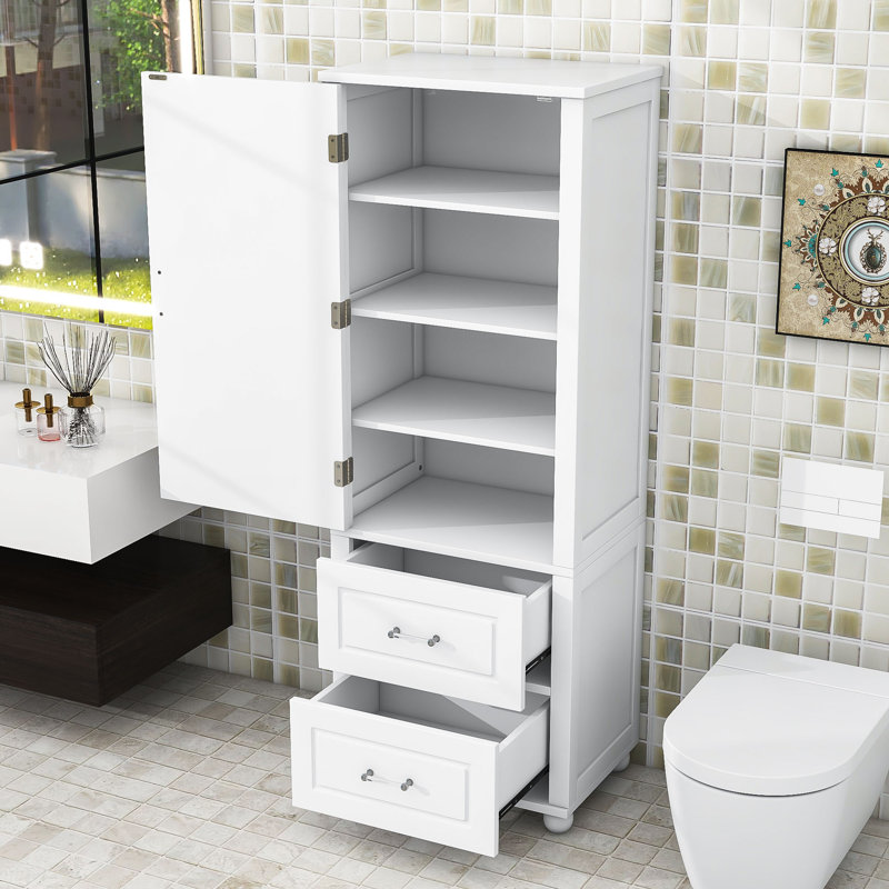 Armoire de salle de bain Yordyn, Blanc