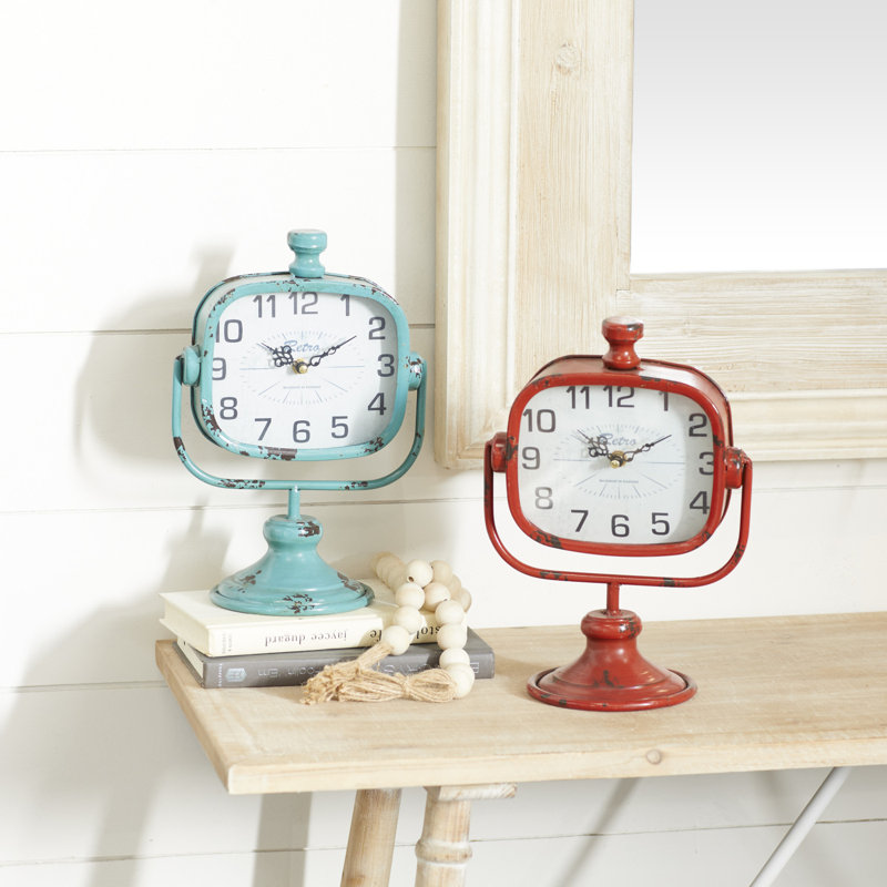 Horloge de table en métal