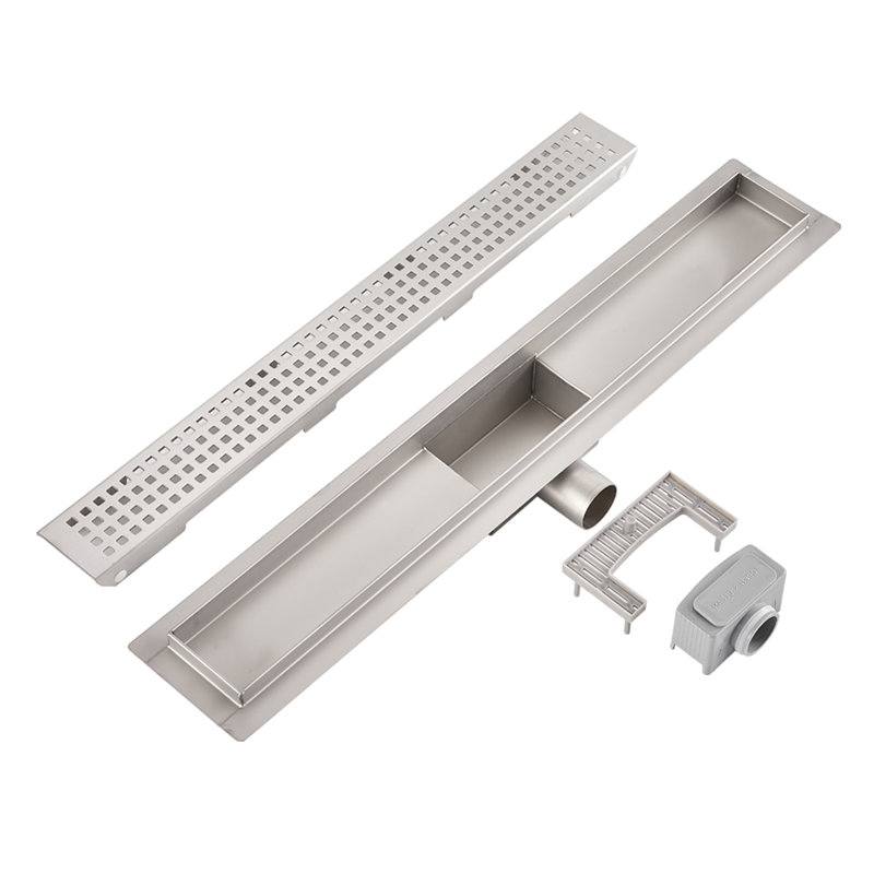 Linear Shower Mallon Stainless Steel Bathroom Wetroom Channel Waste Trap 50-90Cm