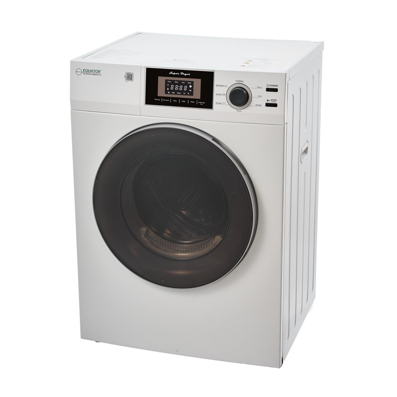 Sécheuse ventilée compacte 24 "avec douille de rondelle 3,1 pi³ / 13 lb Equator Premium, Blanc