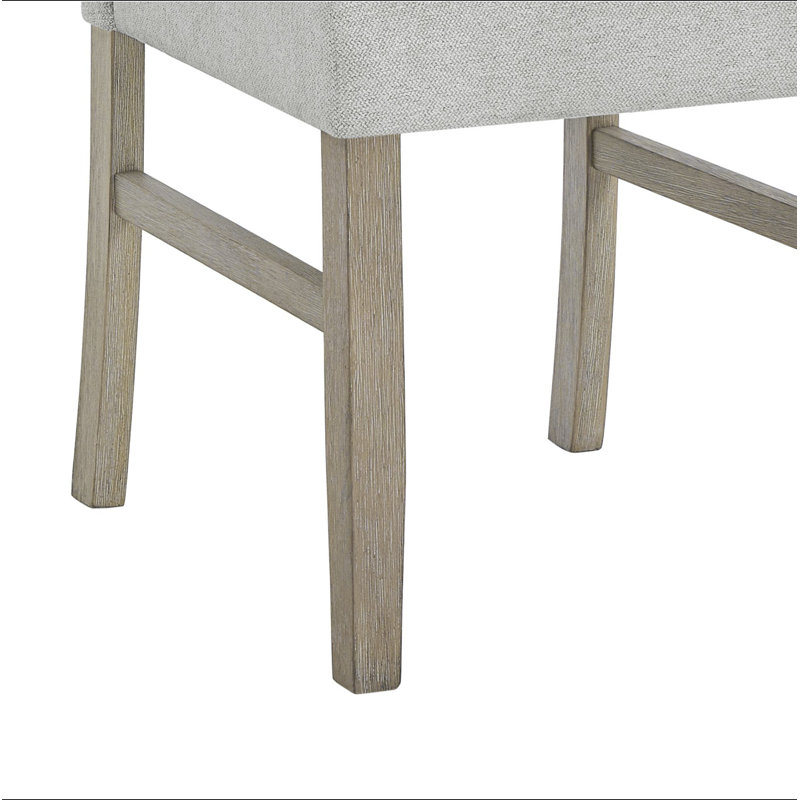 Ensemble de 2 chaises d'appoint Tabitha au fini chêne clair avec tissu gris clair