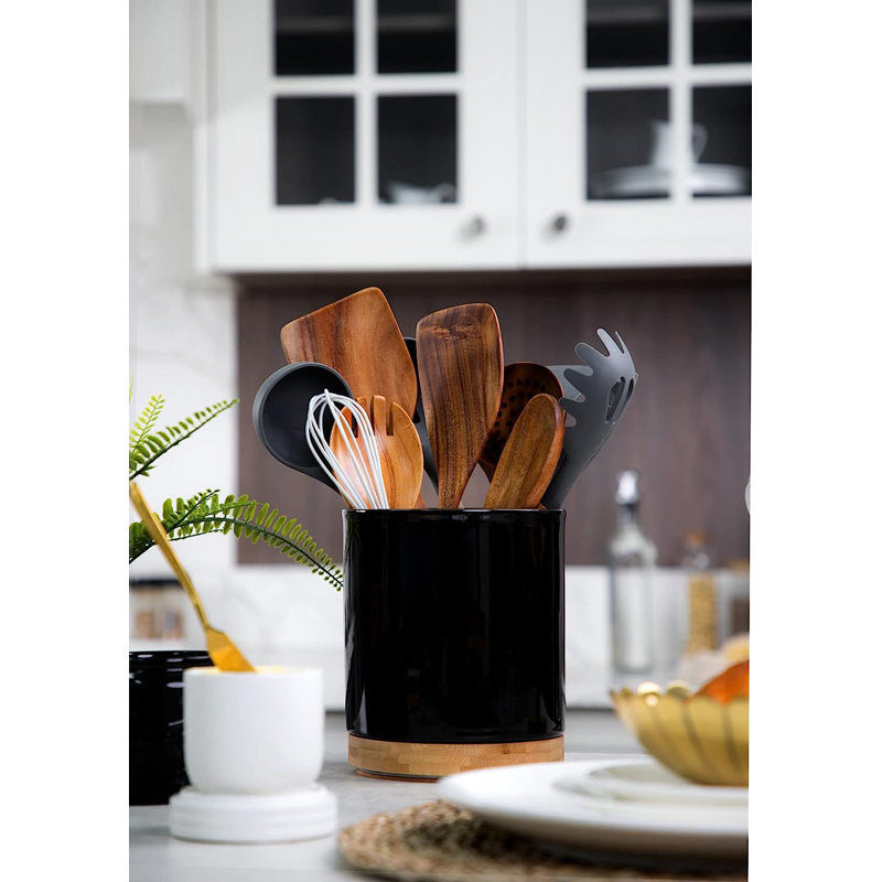 Ceramic / Porcelain Round Utensil Crock