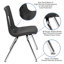 Ensemble de table d'activités pliable en stratifié ovale avec chaises 16 po Goddard-53749959-53749961