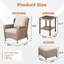 Ensemble de mobilier d'extérieur 5 pièces, chaises longues en osier de rotin avec repose-pieds-1721798201
