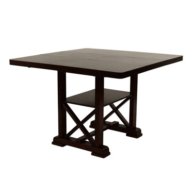 Table rectangulaire contemporaine en cerisier avec rallonge papillon et rangement inférieur, 6 places pour la cuisine et la salle à manger