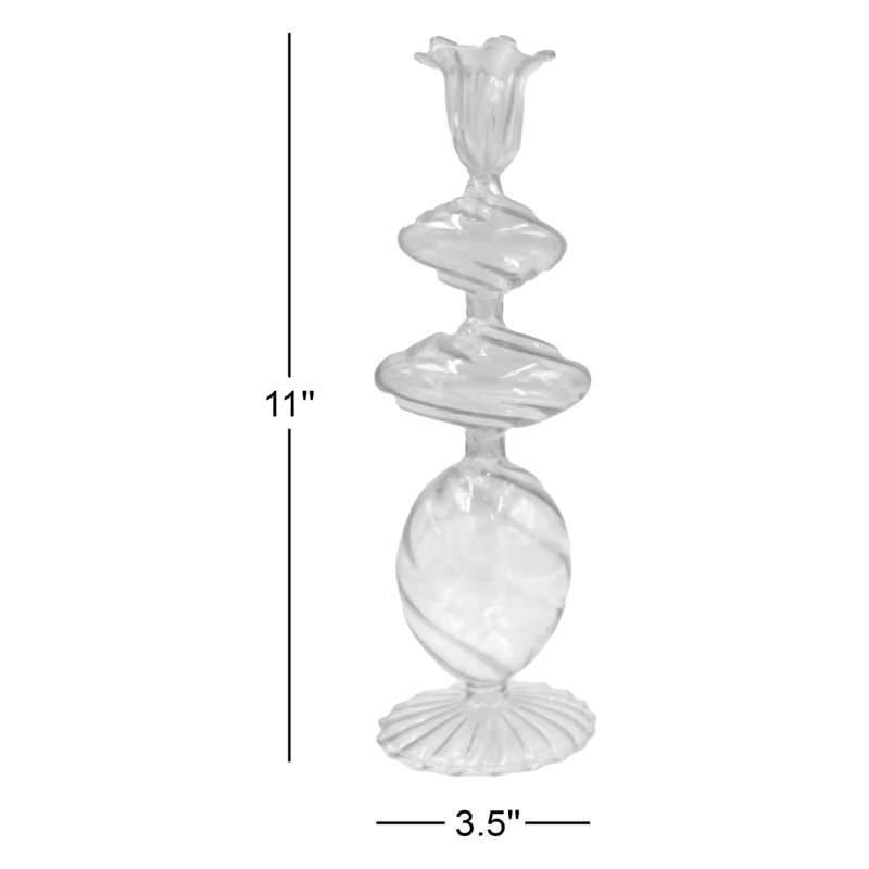Bougeoir tourbillon rose, rose, ensemble de 2