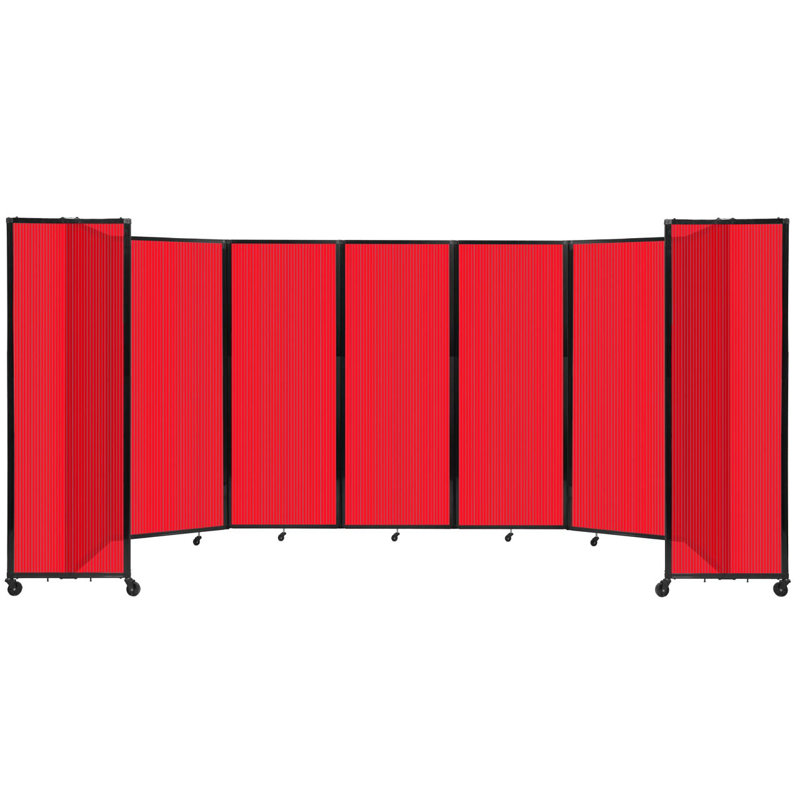 Cloison murale en polycarbonate 360, H 72 po x l 168 po, Rouge