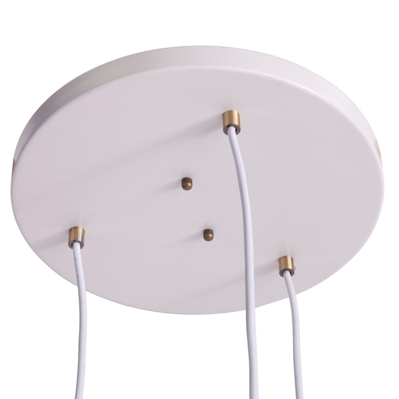 Luminaire suspendu grappe 3 lumières Renmarco, Blanc