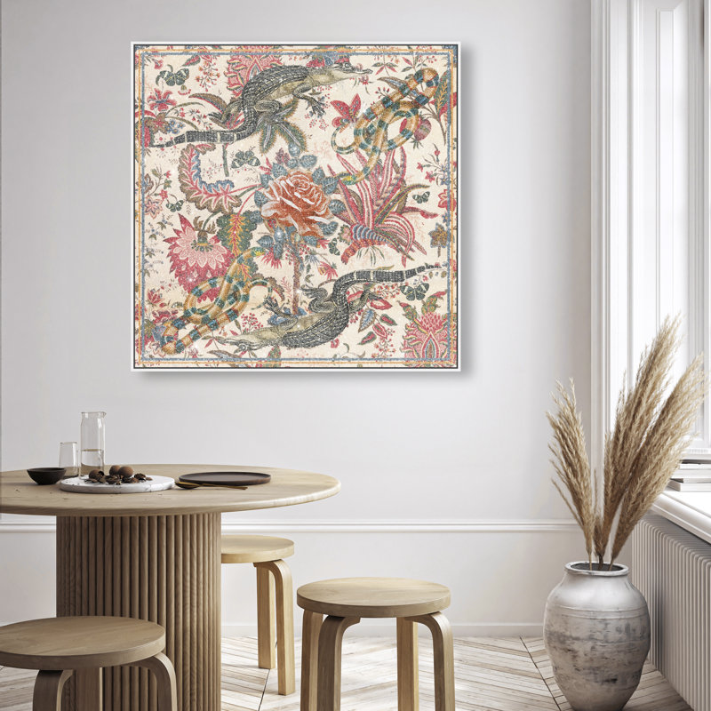 Timeless Alligator Canvas Animals Print by Oliver Gal, 25"H x 25"W, Silver Frame