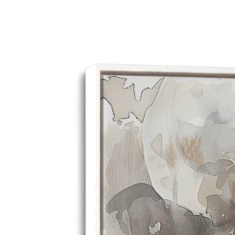«Abstract Buffalo Portrait II», reproduction sur toile, Cadre blanc, H 24,75 po x l 24,75 po x P 1,75 po