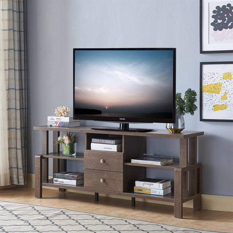 Meuble télé en bois massif pour téléviseur de 48 po ou moins Dahmir
