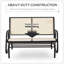 Banc oscillant pour 2 personnes, causeuse double à bascule de patio avec structure en acier thermolaqué pour porche de jardin-118043740