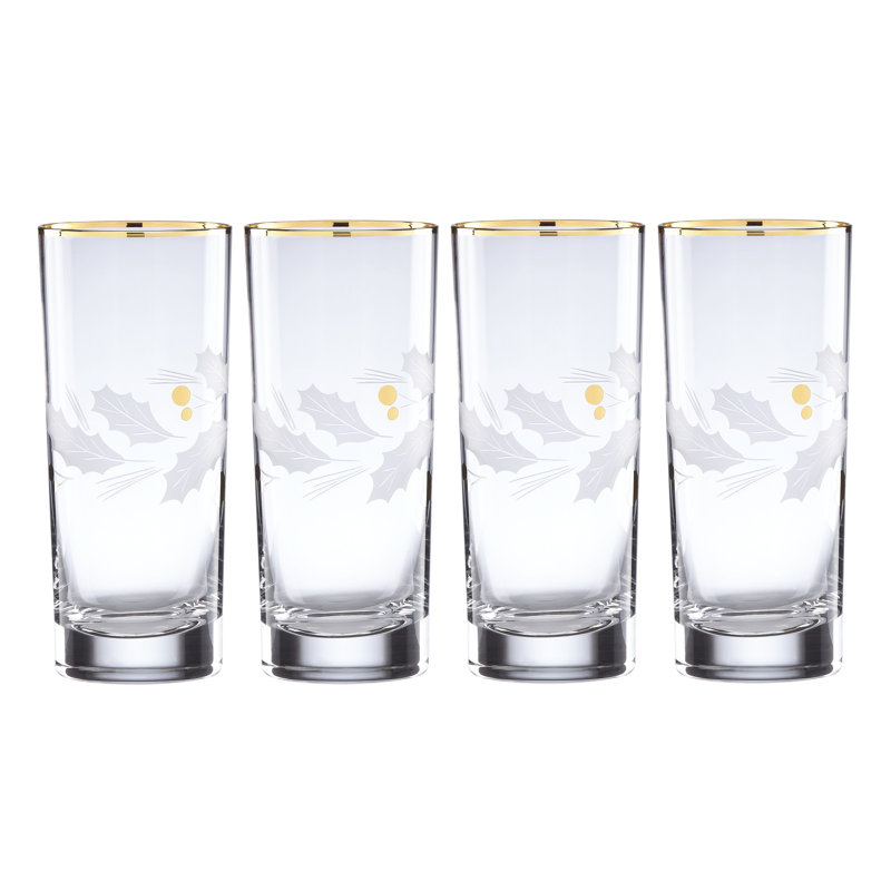Holiday Gold 4-Piece Glassware Set