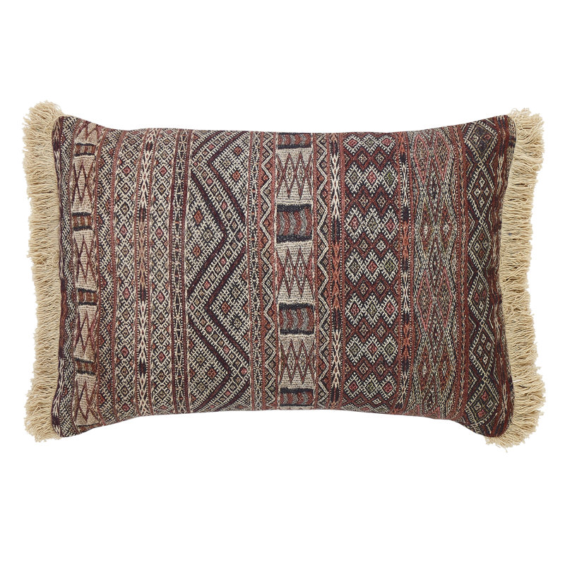 Housse de coussin lombaire avec bourre en duvet et plumes Tribal