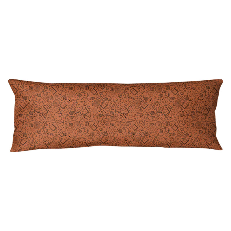 Coussin lombaire rpg, Bourre en polyester, Orange / Noir