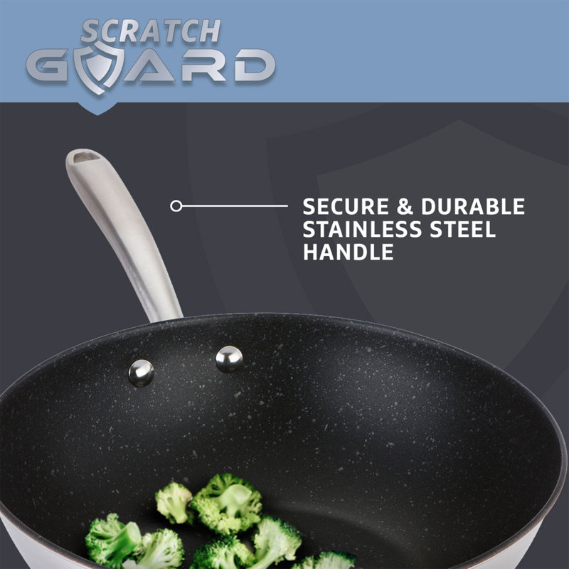 Prestige Scratch Guard Non Stick Frying Pan , Stainless Steel Frying Pan Set 25 & 29cm, Scratch Resistant, induction Suitable
