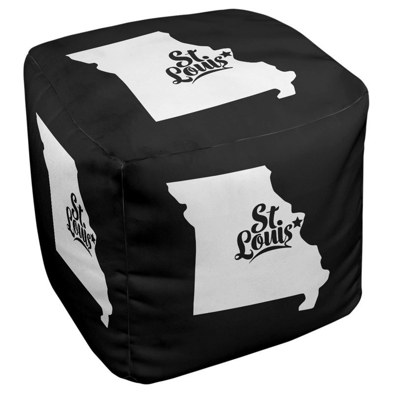 Upholstered Ottoman, Black