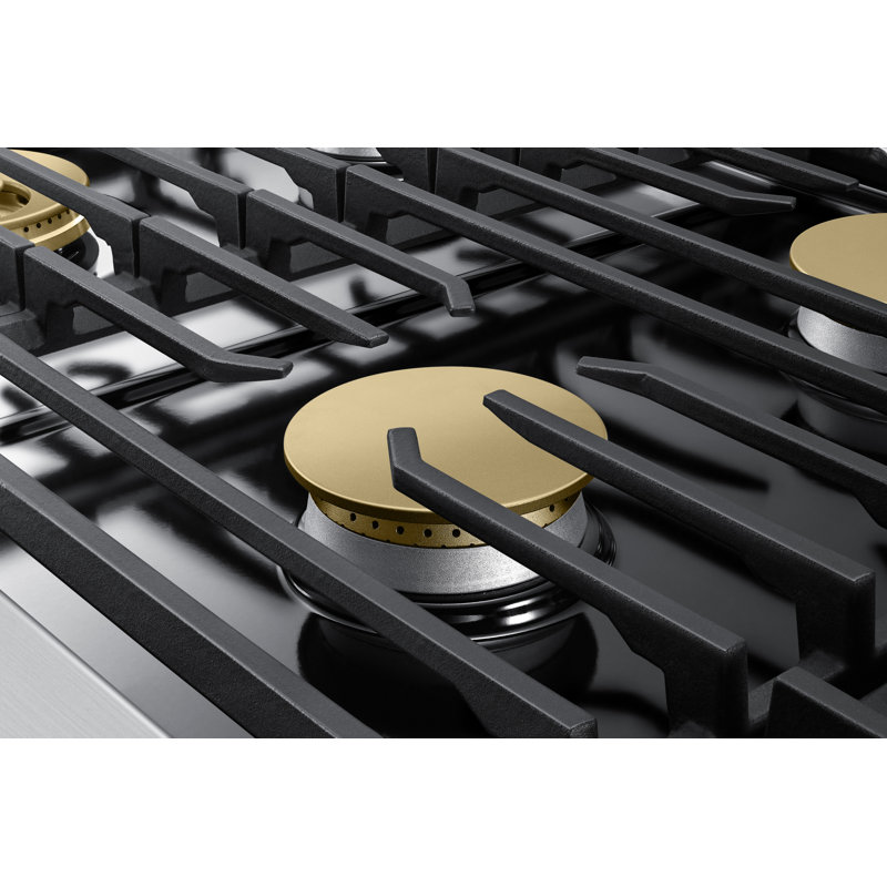 48" Gas Rangetop 6 Burners, NG/LP, Silver Stainless
