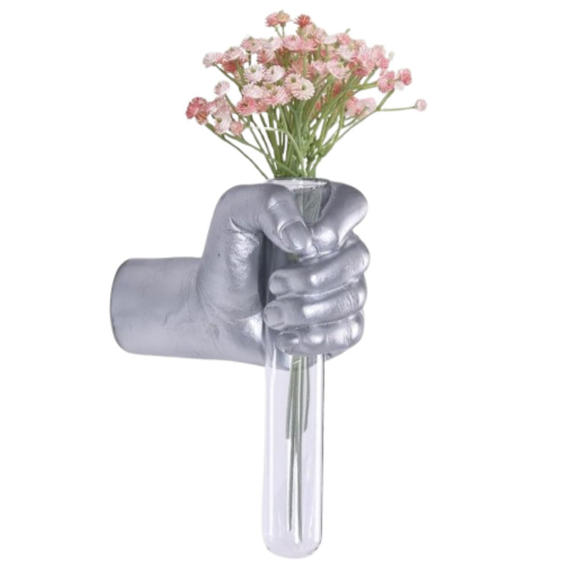 Décoration murale moderne décorative vase en argent