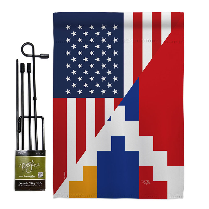 Ensemble de drapeaux en polyester 2 côtés 19 x 13 po