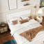 Lit plateforme en bois avec tête de lit et support à lattes de bois, aucun sommier requis-409457575-409457563