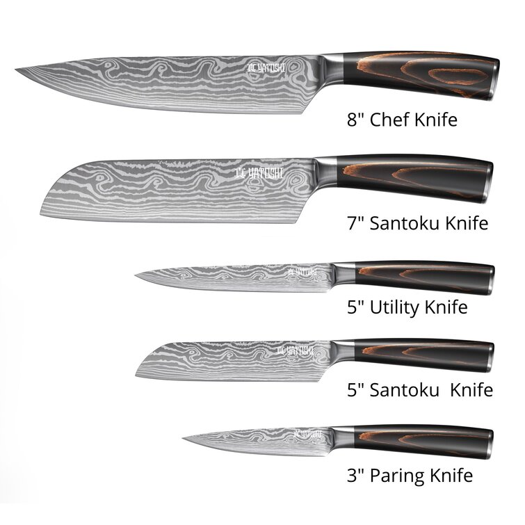 Yatoshi Knives Yatoshi 5 Knife Set - Pro Kitchen Knife Set Ultra