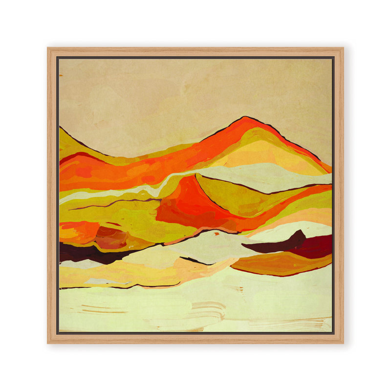 Nature Inspired Dawn's Horizon Trptych, 24" H x 24" W, Framed Canvas, Beige