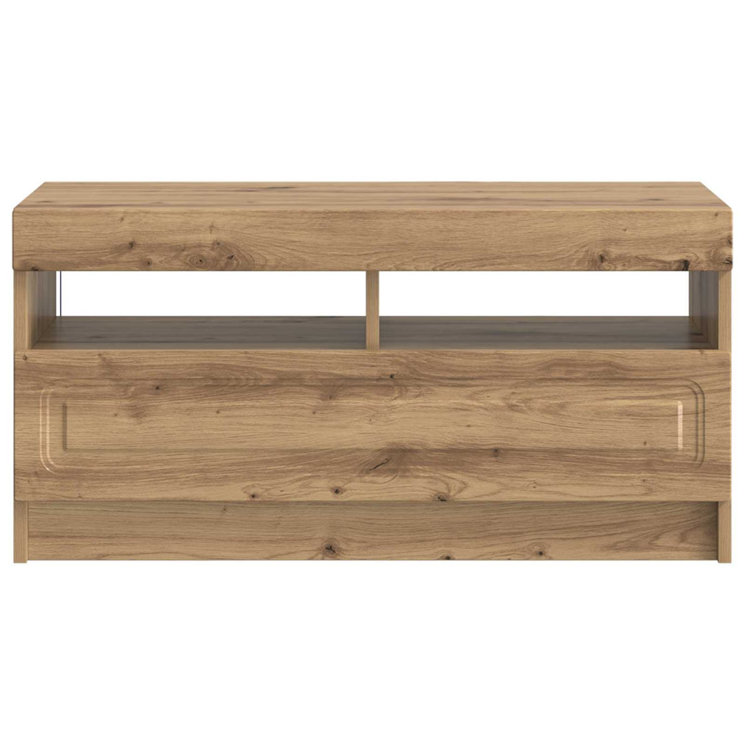 LED TV Cabinet with LED Strip Lights UTRECHT Engineered Wood Furniture