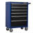Black 6 Drawer Rolling Tool Cabinet, Large Capacity Metal Tool Box, With Wheels And Key Lock, Rolling Storage Tool Car, Suitable For Garage, Warehouse, Workshop-610808389-610808388