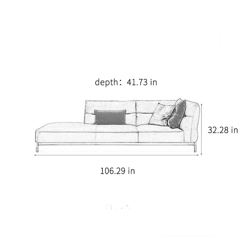 Chaise longue de loisirs moderne et simple, Orienté à droite