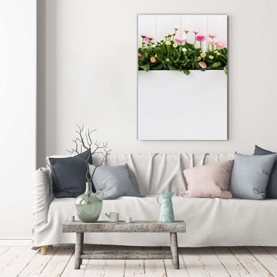 Pink Daisies - Wrapped Canvas Print