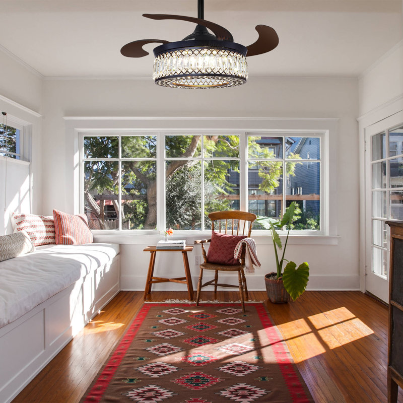 42'' Crystal Ceiling Fan With Remote Kit