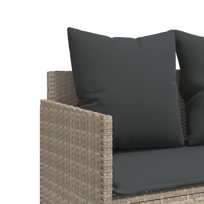  Ensemble de canapé de jardin gris clair, Gris foncé, Gris clair