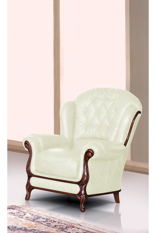 Breedlove Faux Leather Armchair, Beige