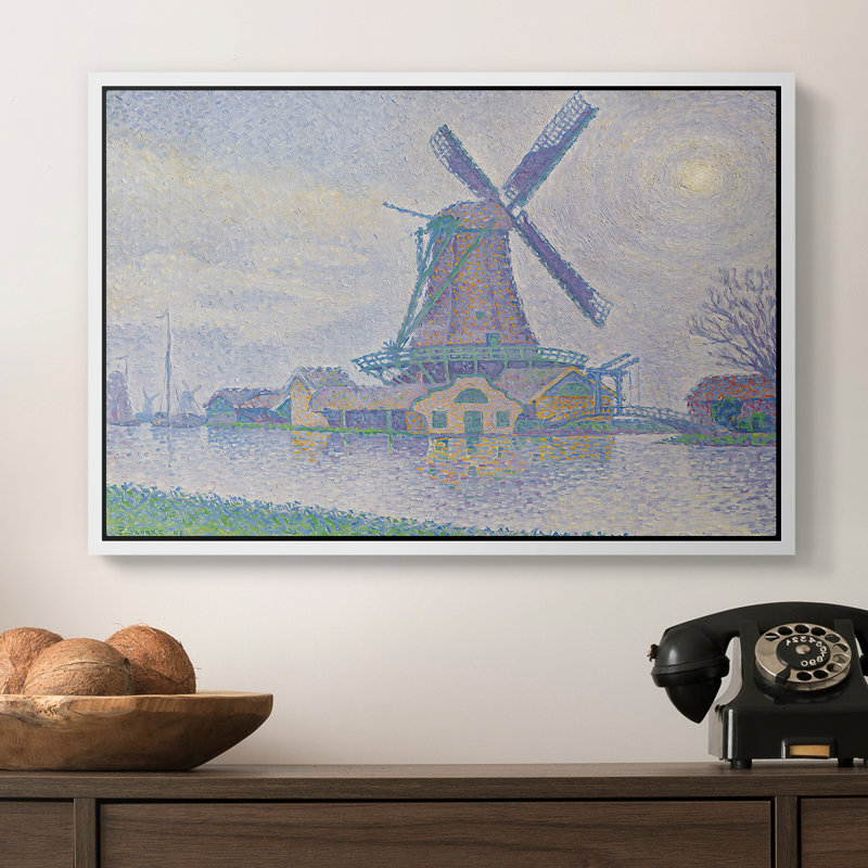 Moulin d'Edam (Moulin d'Edam), 1896 - Paul Signac, toile tendue avec châssis, 16 x 24, Blanc