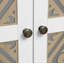 Garde-robe à 2 portes et 3 tiroirs à motif creux, la collision du blanc, convient aux chambres à coucher et aux vestiaires