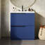 Meuble-lavabo 30 po avec lavabo en céramique et tiroirs pleine extension, meuble-lavabo autoportant avec glissières de tiroir à fermeture douce, conception cannelée, bleu-1570566488