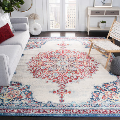 Barcus Oriental Red/Ivory Area Rug