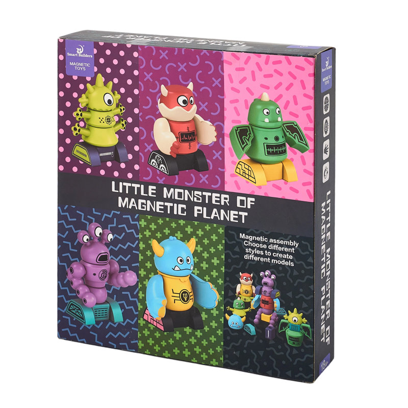 35-Piece Moster-Themed Magnetic Building Block Set