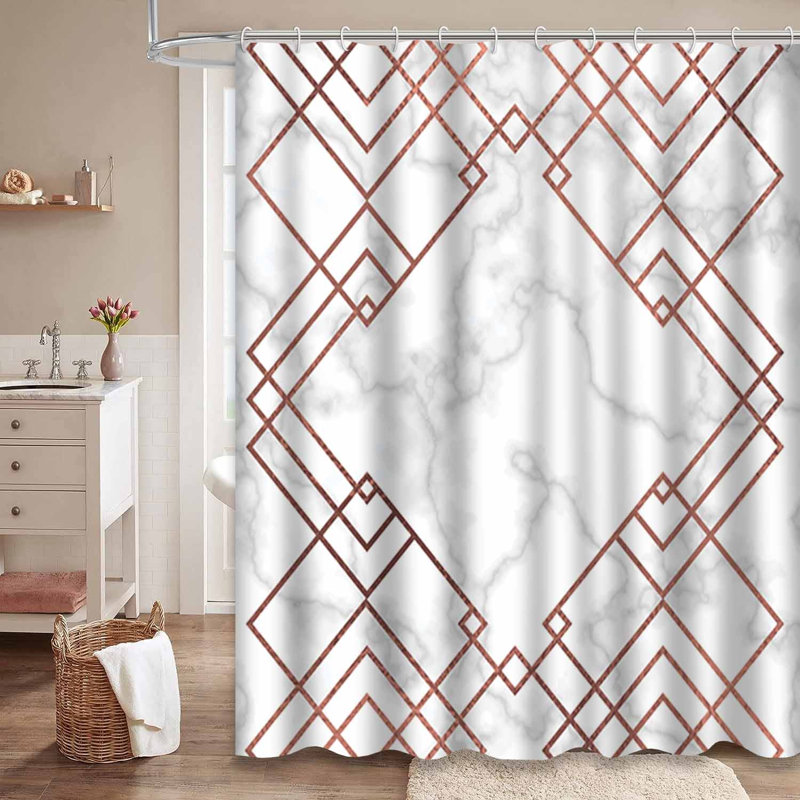 Rideau de douche Marble Rose, L 72 po x l 72 po
