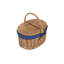 Wicker Lidded Picnic Hamper Basket with Lining-1037135123